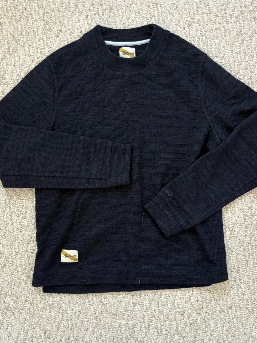 Tracksmith Navy Crewneck Pullover